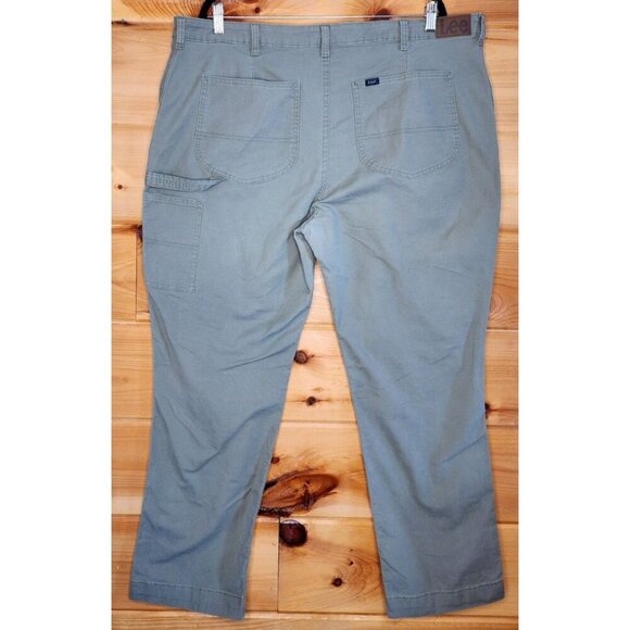 Women’s LEE Carpenter Workwear Pants Green SIZE 22 Plus Size 22 Lee Dungaree - Picture 10 of 16